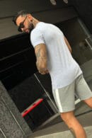 Szorty męskie BG Fresh | szary melanż