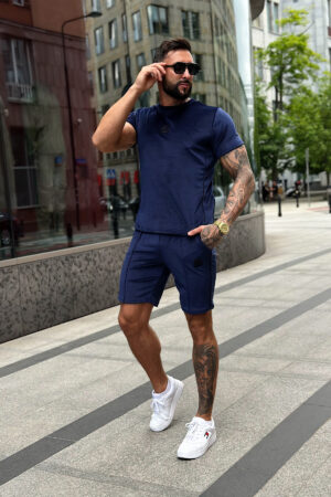 T-Shirt męski BG Silk | granatowy
