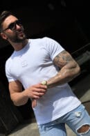 T-Shirt męski BG Signature | biały - biały