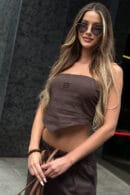 Top damski BG Young | czekoladowy