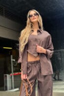 Koszula damska BG Wild | czekoladowy