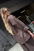 Koszula damska BG Wild | czekoladowy