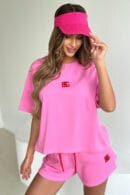 T-Shirt damski BG Next | różowy-czerwony