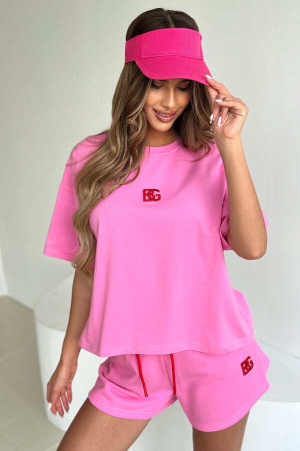 T-Shirt damski BG Next | różowy-czerwony
