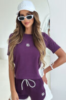 T-Shirt damski BG Hill | śliwkowy