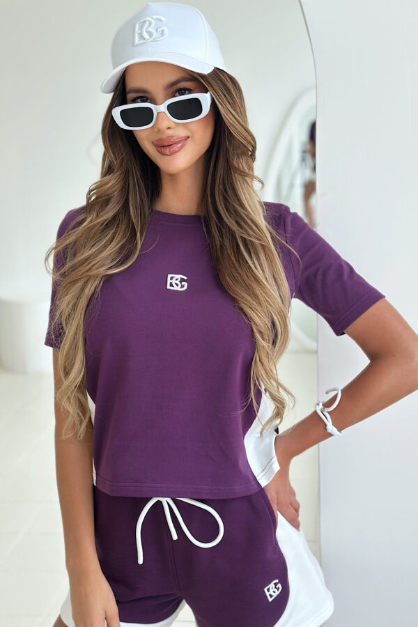 T-Shirt damski BG Hill | śliwkowy