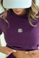 T-Shirt damski BG Hill | śliwkowy