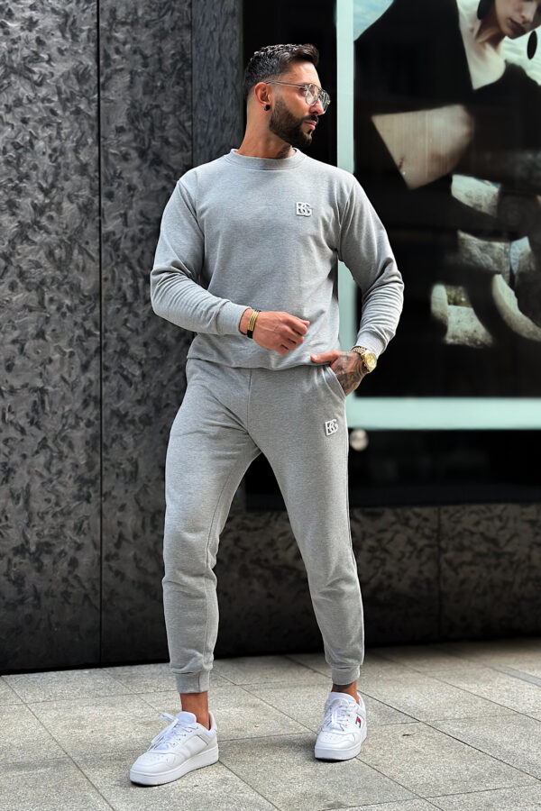 Bluza męska BG Basic | szary melanż