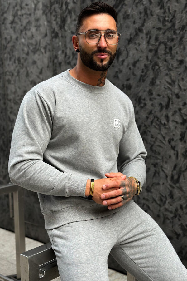 Bluza męska BG Basic | szary melanż