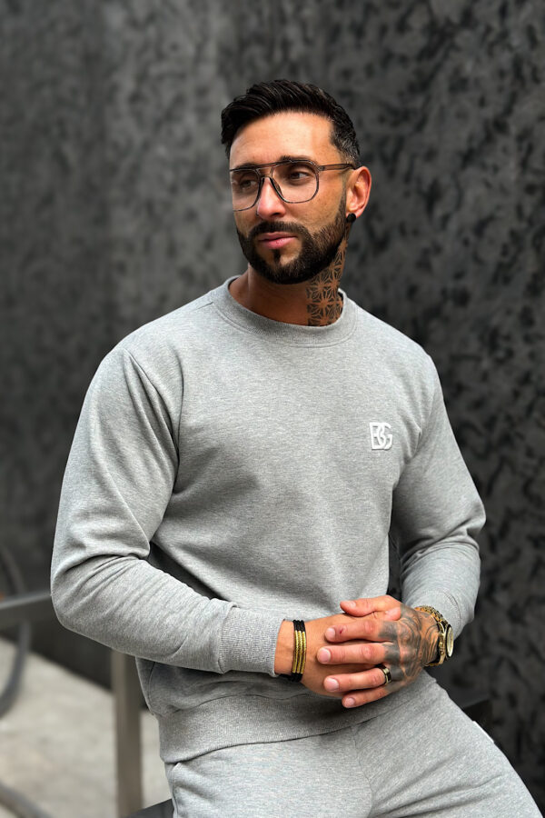 Bluza męska BG Basic | szary melanż