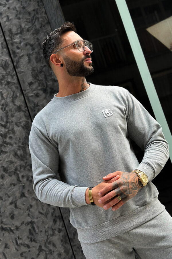Bluza męska BG Basic | szary melanż