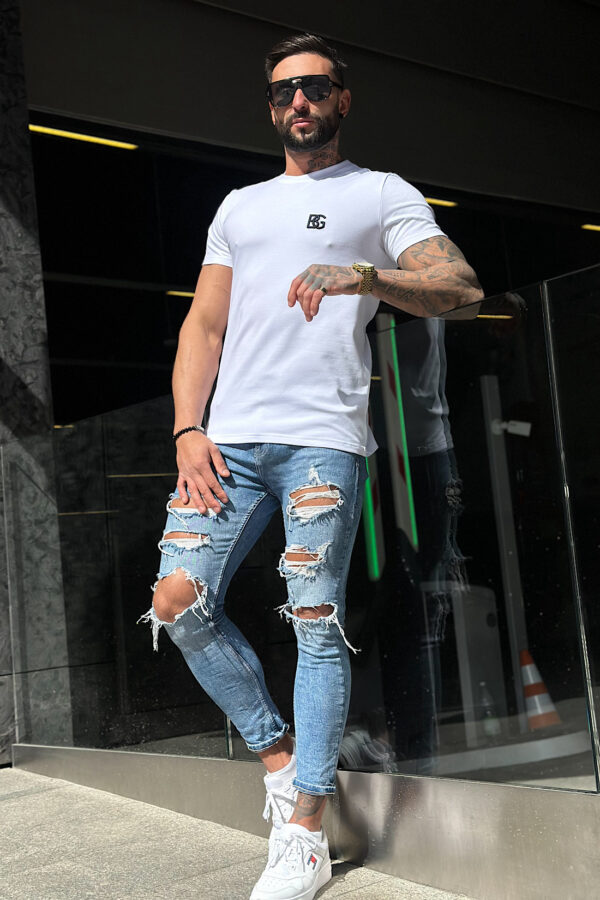 T-Shirt męski BG Bond | biały