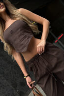 Top damski BG Young | czekoladowy
