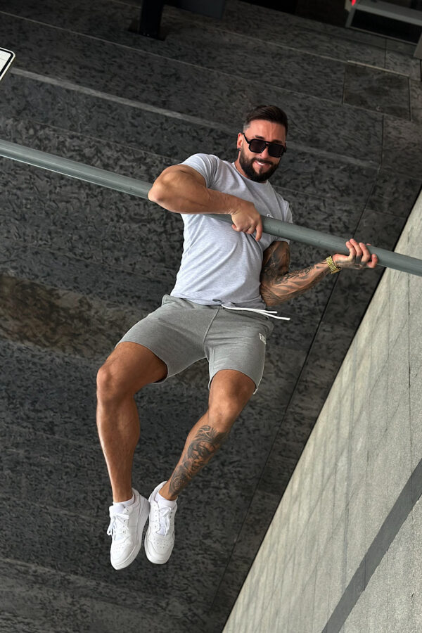 Szorty męskie BG Fresh | szary melanż