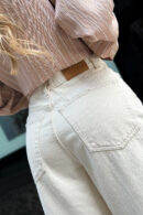 Spodnie damskie BG Ninety's jeans | kremowy