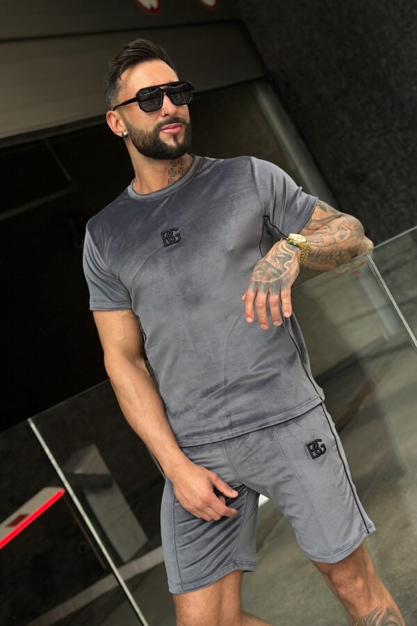 T-Shirt męski BG Silk | szary