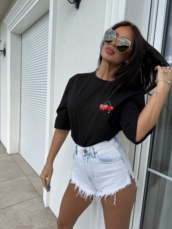 T-shirt CHERRY - czarny