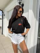 T-shirt CHERRY - czarny