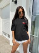 T-shirt CHERRY - czarny