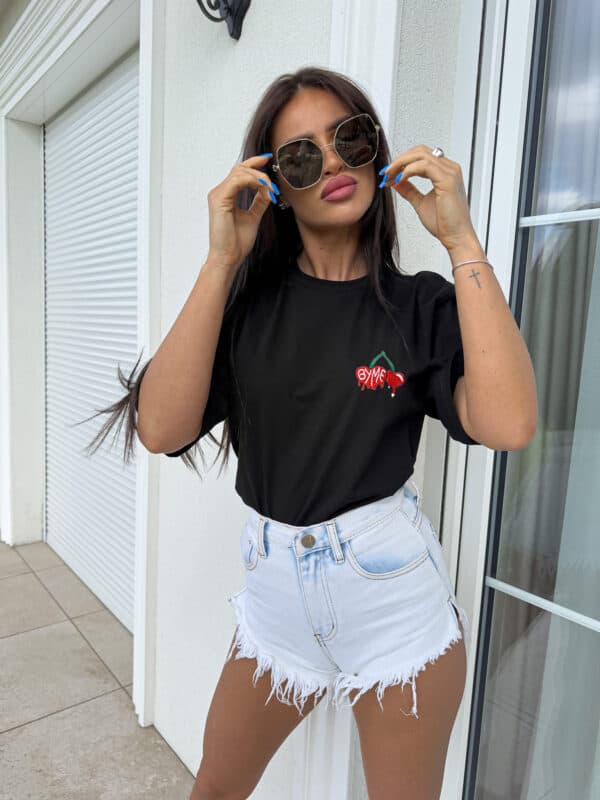 T-shirt CHERRY - czarny