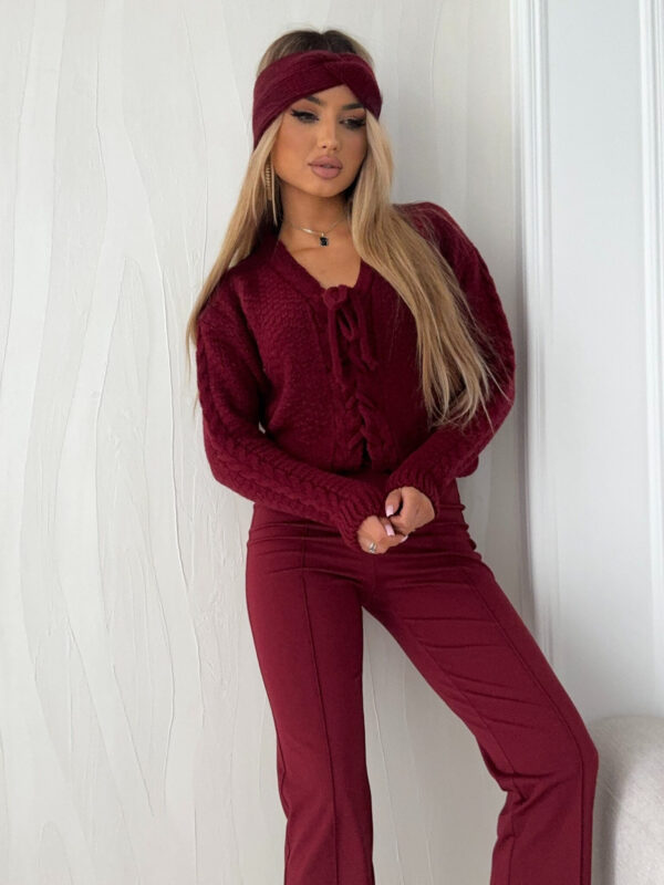 Sweter SUNNY AUTUMN - bordowy