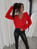 Sweter REGISTER - czerwony
