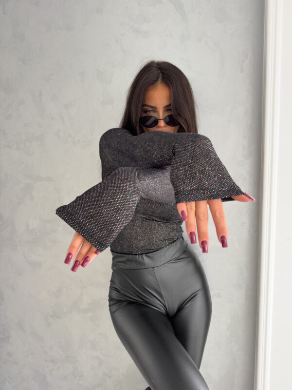 Bluzka SABRINA glitter - czarna