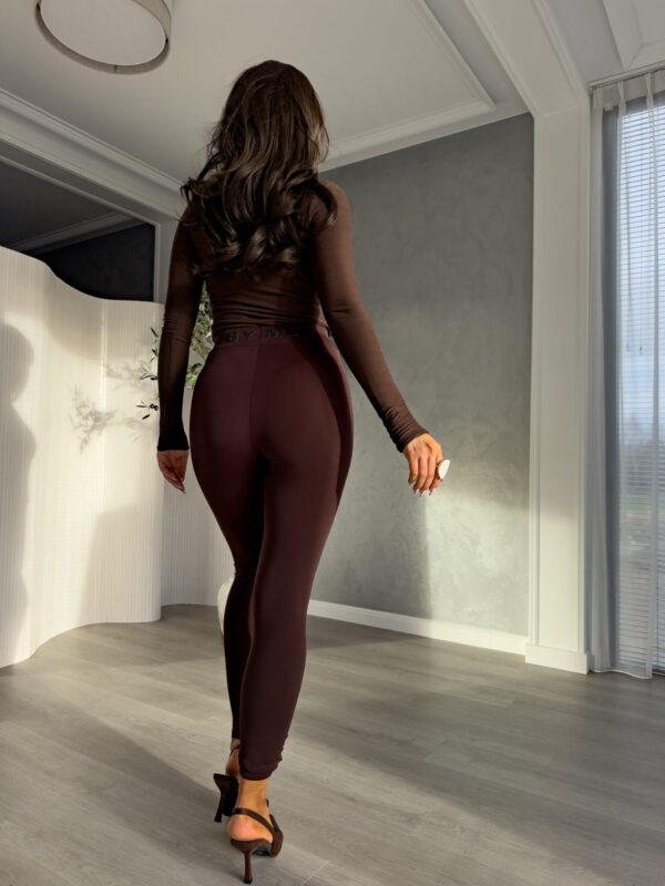 Legginsy GYM - czekoladowe