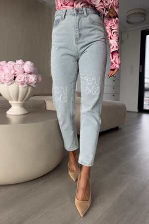 Jeansy MOM FIT LOWE – jeansowe