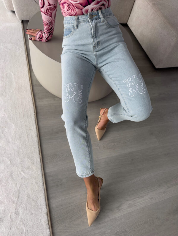 Jeansy MOM FIT LOWE – jeansowe