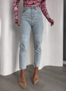Jeansy MOM FIT LOWE – jeansowe