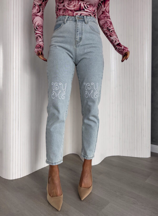 Jeansy MOM FIT LOWE – jeansowe