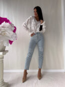 Jeansy MOM FIT LOWE – jeansowe