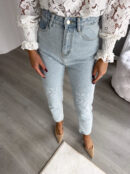 Jeansy MOM FIT LOWE – jeansowe