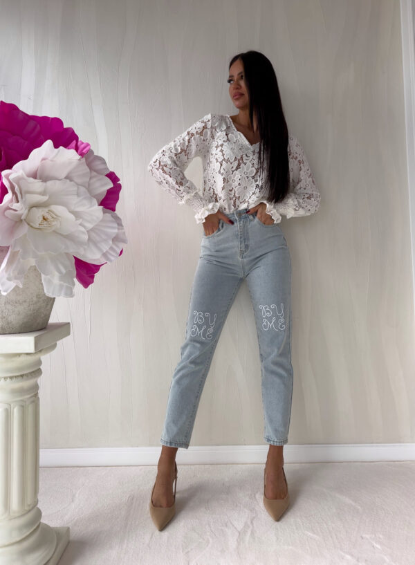 Jeansy MOM FIT LOWE – jeansowe