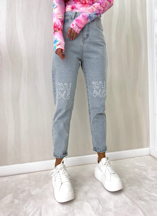 Jeansy MOM FIT LOWE – jeansowe