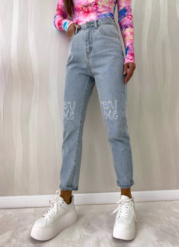 Jeansy MOM FIT LOWE – jeansowe
