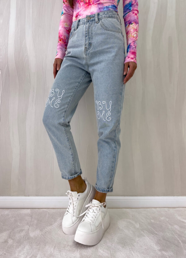 Jeansy MOM FIT LOWE – jeansowe