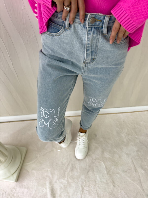 Jeansy MOM FIT LOWE – jeansowe