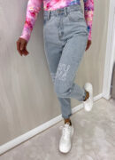 Jeansy MOM FIT LOWE – jeansowe