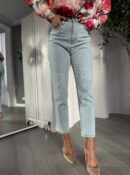 Jeansy MOM FIT LOWE – jeansowe