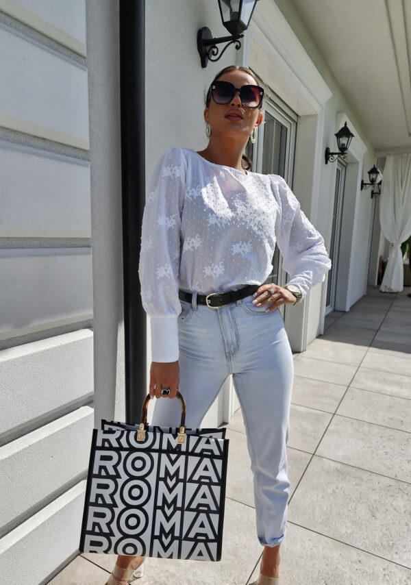 Bluzka MONICA kropeczki - ecru