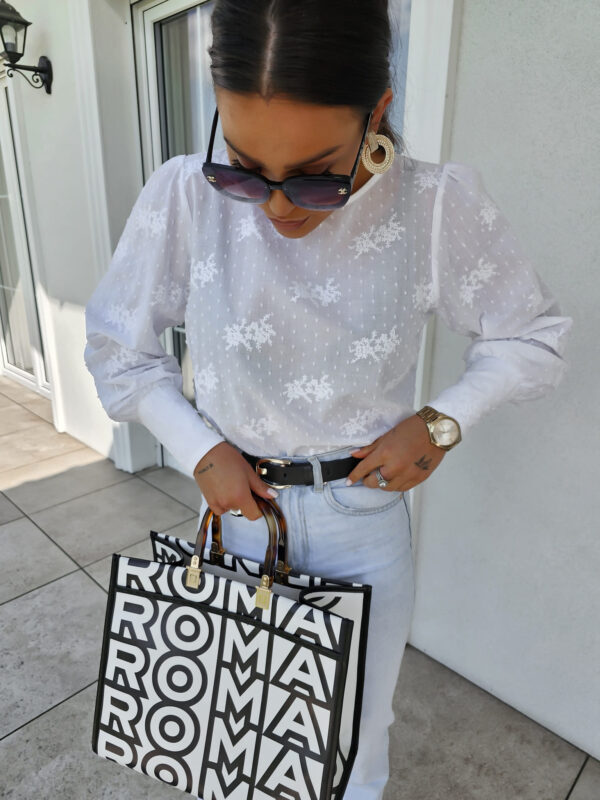 Bluzka MONICA kropeczki - ecru