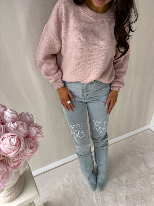 Sweter NERYS – pudrowy róż
