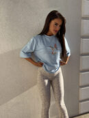 T-shirt MOTYL - niebieski