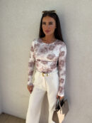 Bluzka LINDA spring - ecru piwonia