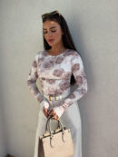 Bluzka LINDA spring - ecru piwonia