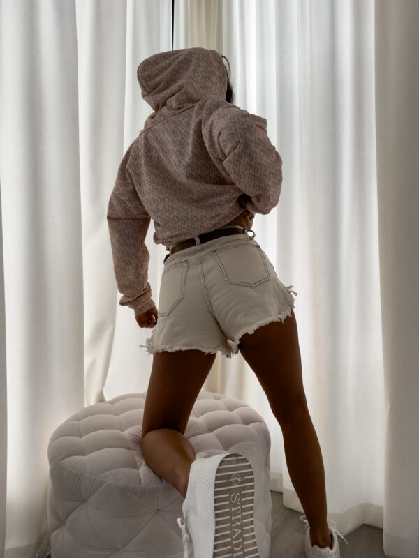 Bluza HOODIE By Me – beżowo-różowa