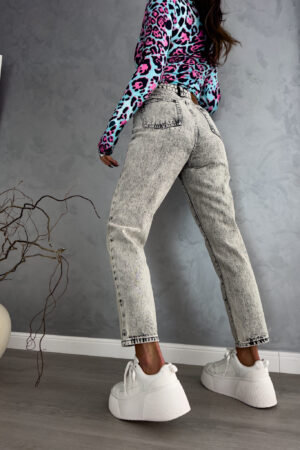 Jeansy MOM FIT DEK – szare