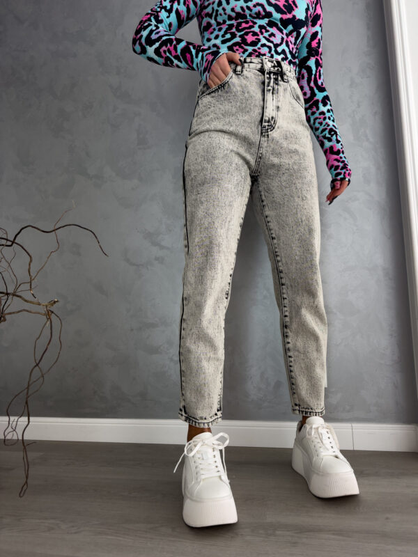 Jeansy MOM FIT DEK – szare